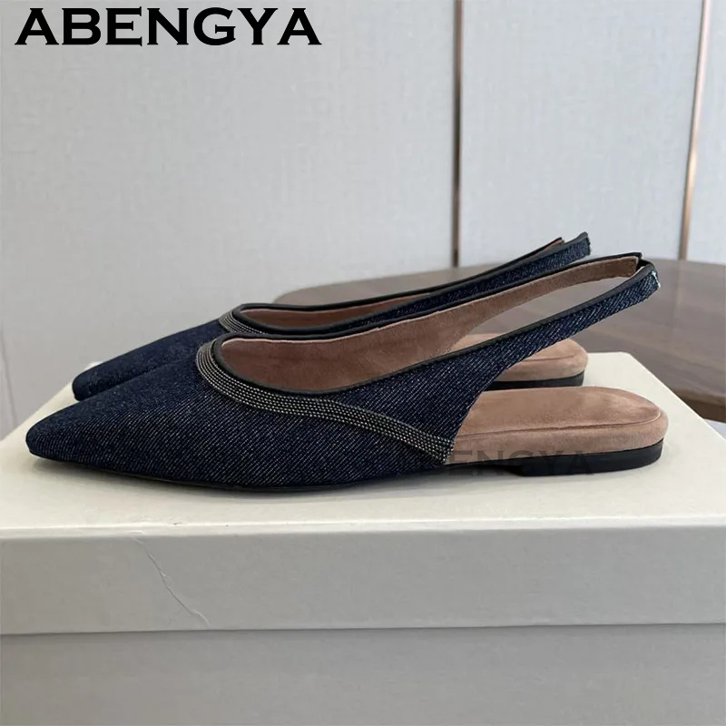 Ethnic Fashion Walk - Pointy Toe Flat Heel Sandals for