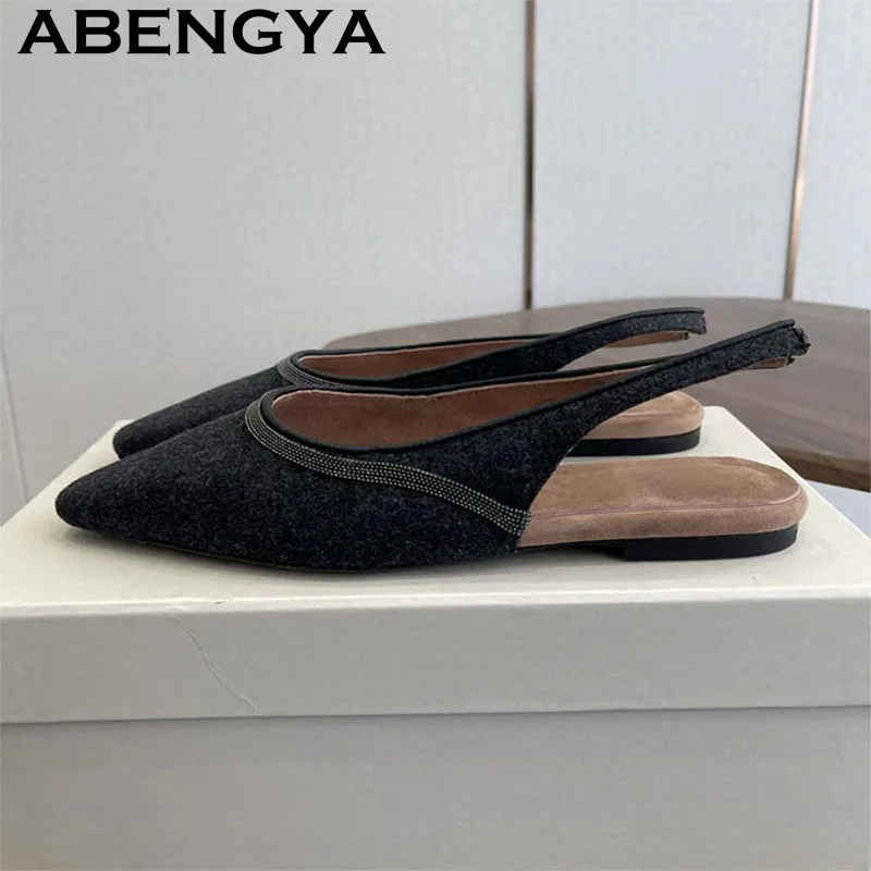 Pointy Toe Flat Heel Sandals f - огляд і ціна Ethnic Fashion Walk