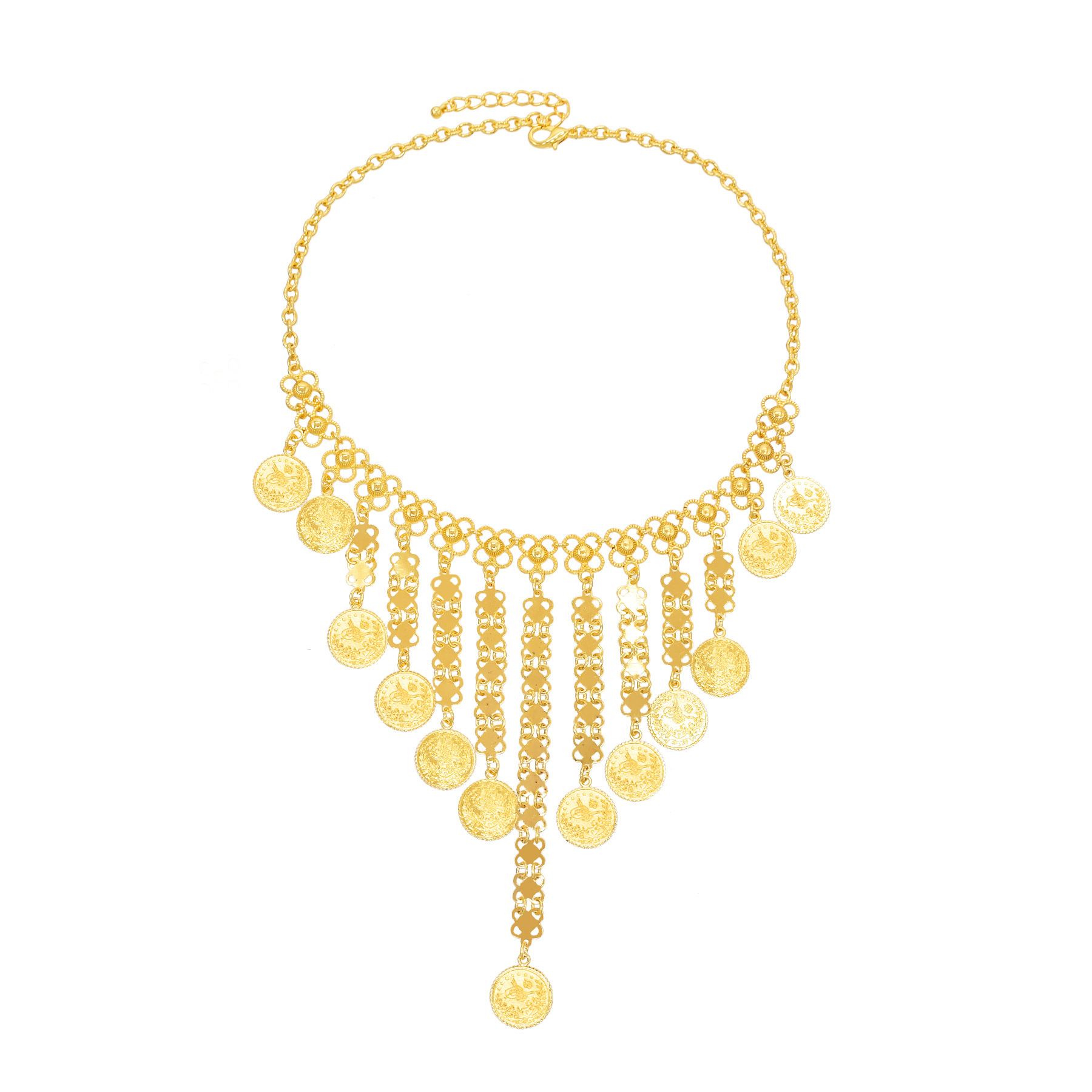 Gold Color Coins Long Chains T - огляд і ціна Ethnic Fashion Co In