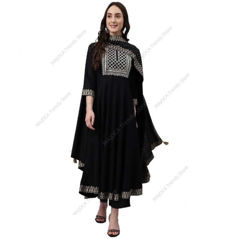 Indian Pakistani Women Black R - огляд і ціна Salwar Kameez Set