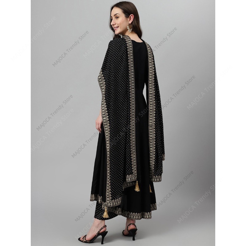 Indian Pakistani Women Black R - огляд і ціна Salwar Kameez Set