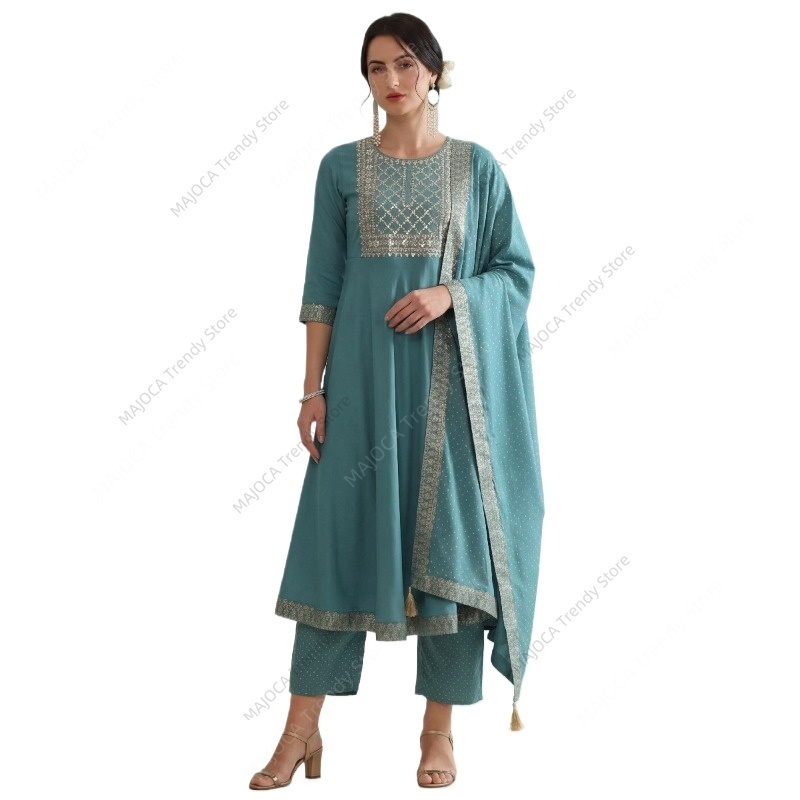 Peacock Blue Indian Women 3 Pi - огляд і ціна Salwar Kameez Set