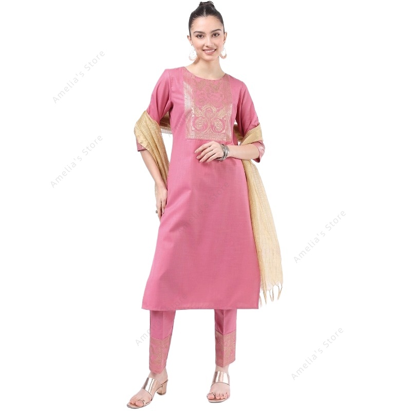 Indian/Pakistani Women's Pink  - огляд і ціна Salwar Kameez Set