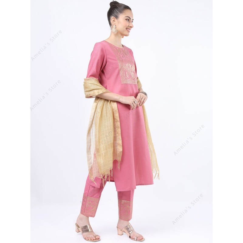 Indian/Pakistani Women's Pink  - огляд і ціна Salwar Kameez Set