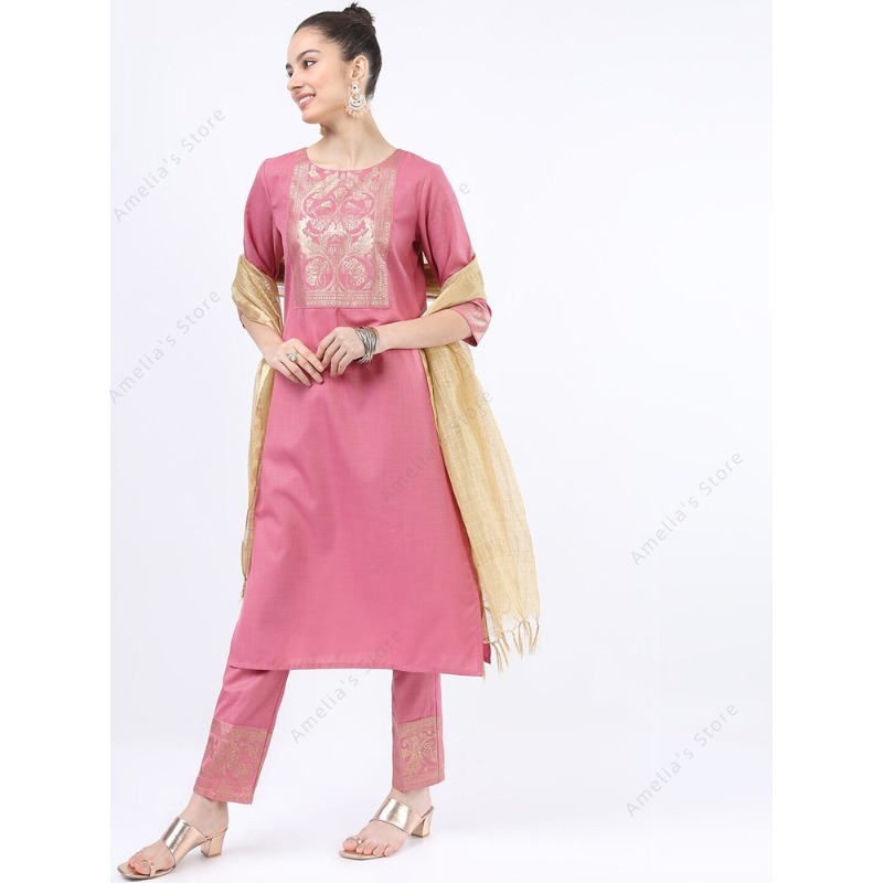 Indian/Pakistani Women's Pink  - огляд і ціна Salwar Kameez Set