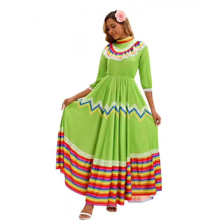 Women's Ethnic Dance Dress wit - огляд і ціна Ethnic Fashion Trends 2025